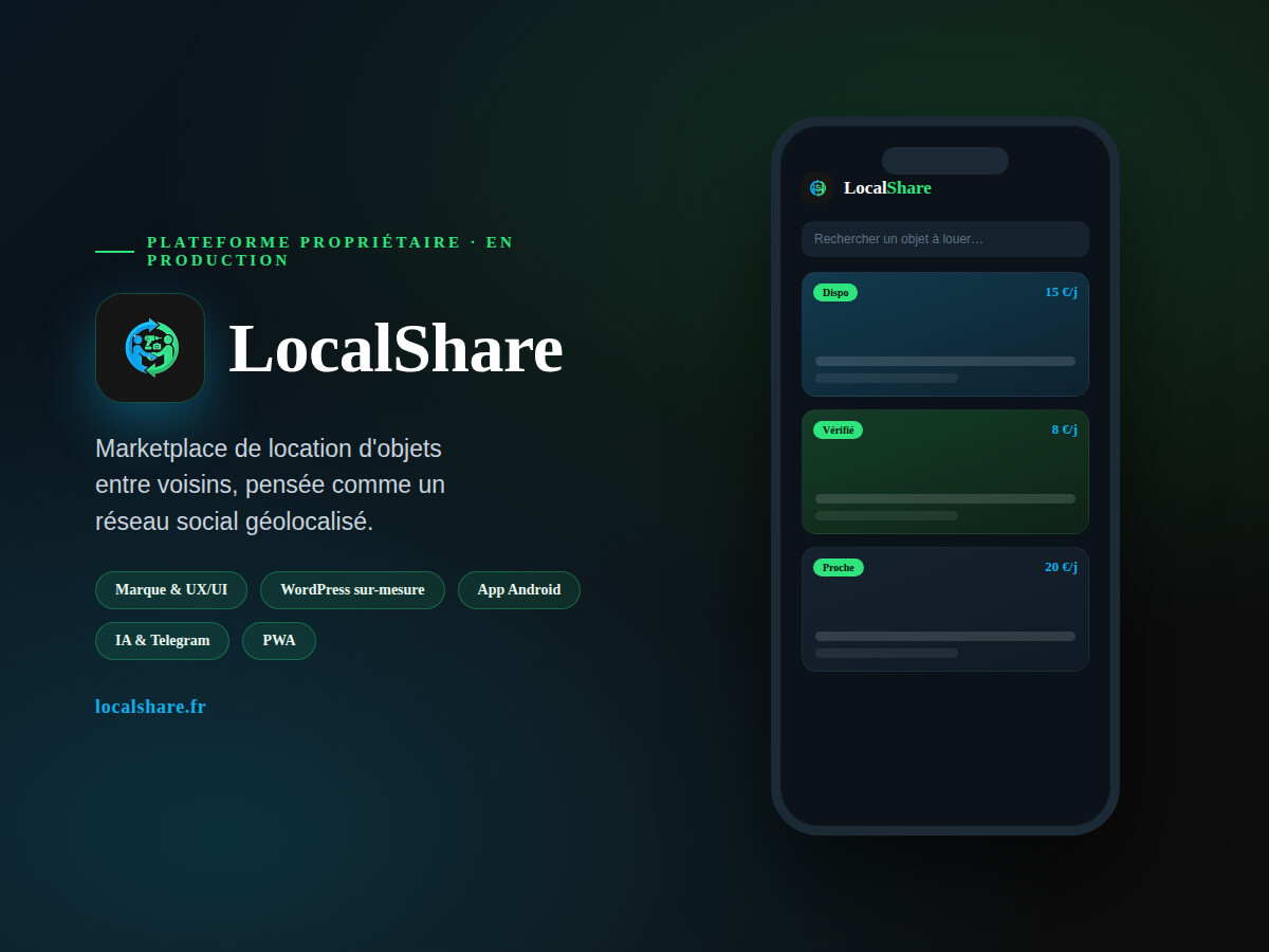 LocalShare — marketplace de location entre voisins