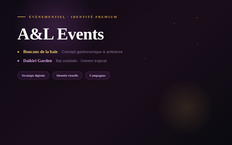 A&L Events — événementiel premium